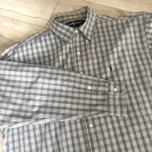 Polo Ralph Lauren Blaire heavy cotton denim Long Sleeve  pony Shirt Men's Size L